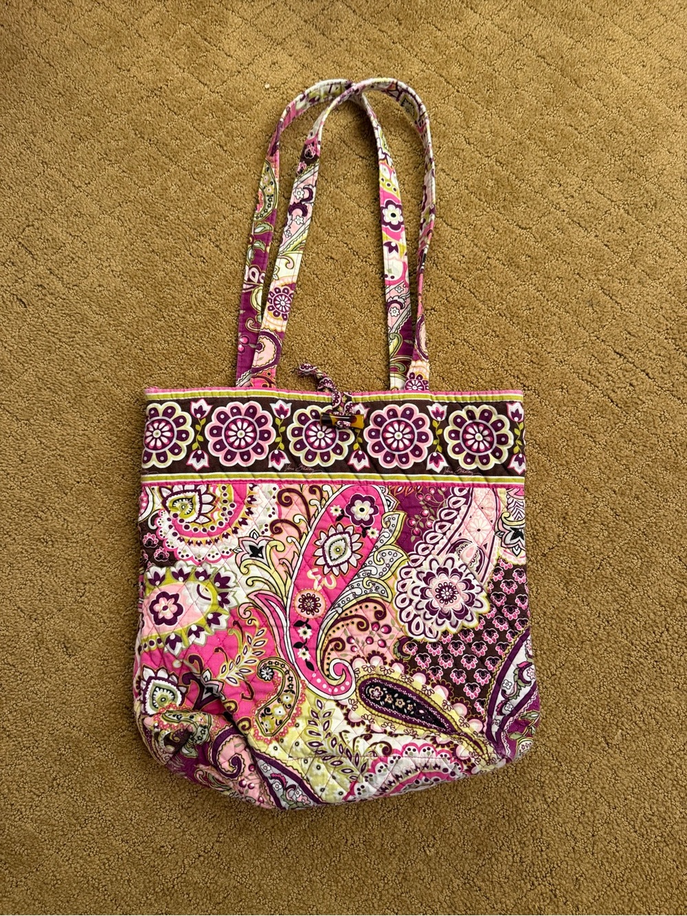 Vera Bradley Very Berry Purple Pink Shoulder Tote Bag Y2K